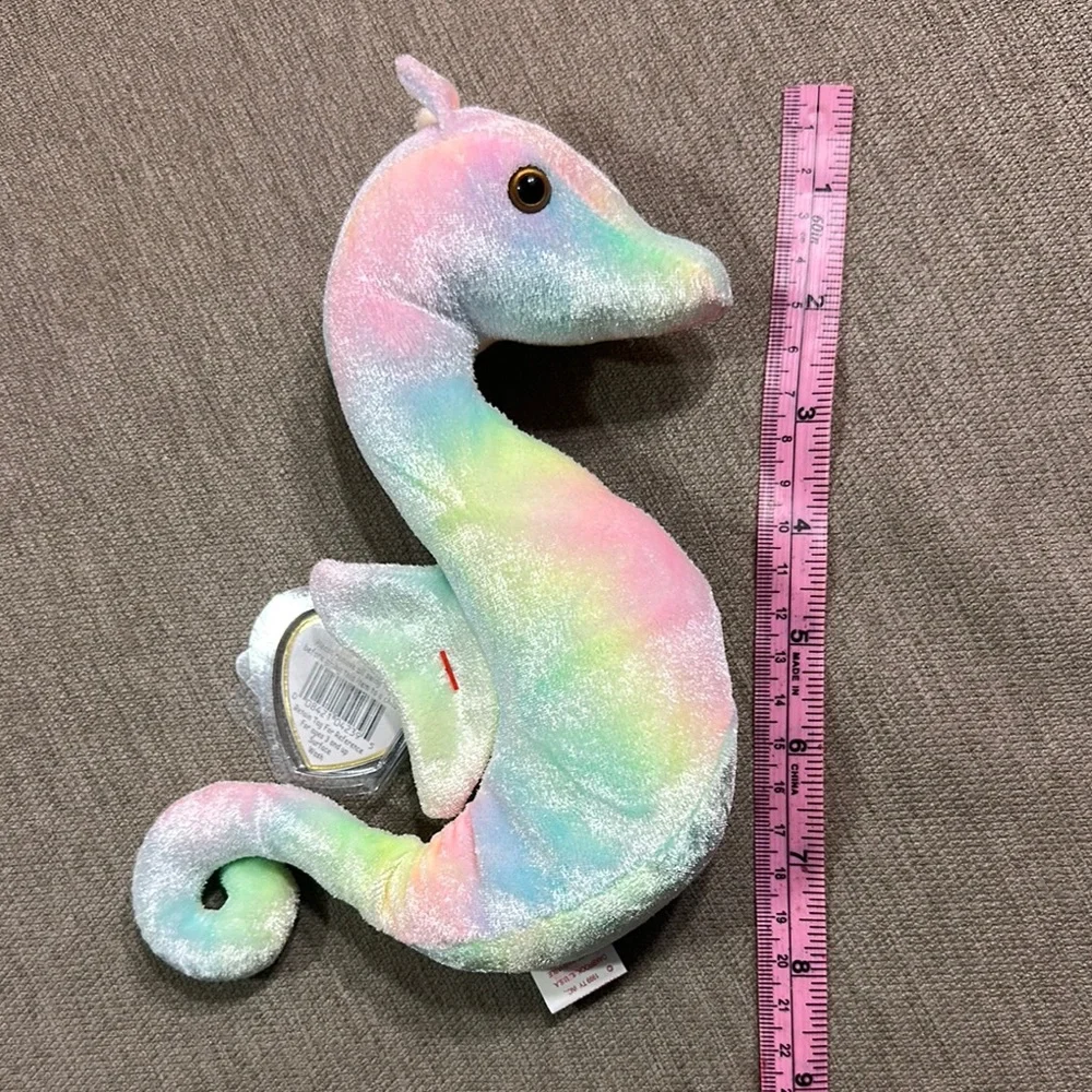 Ty Beanie Baby 1999 Neon Pastel Seahorse Plush